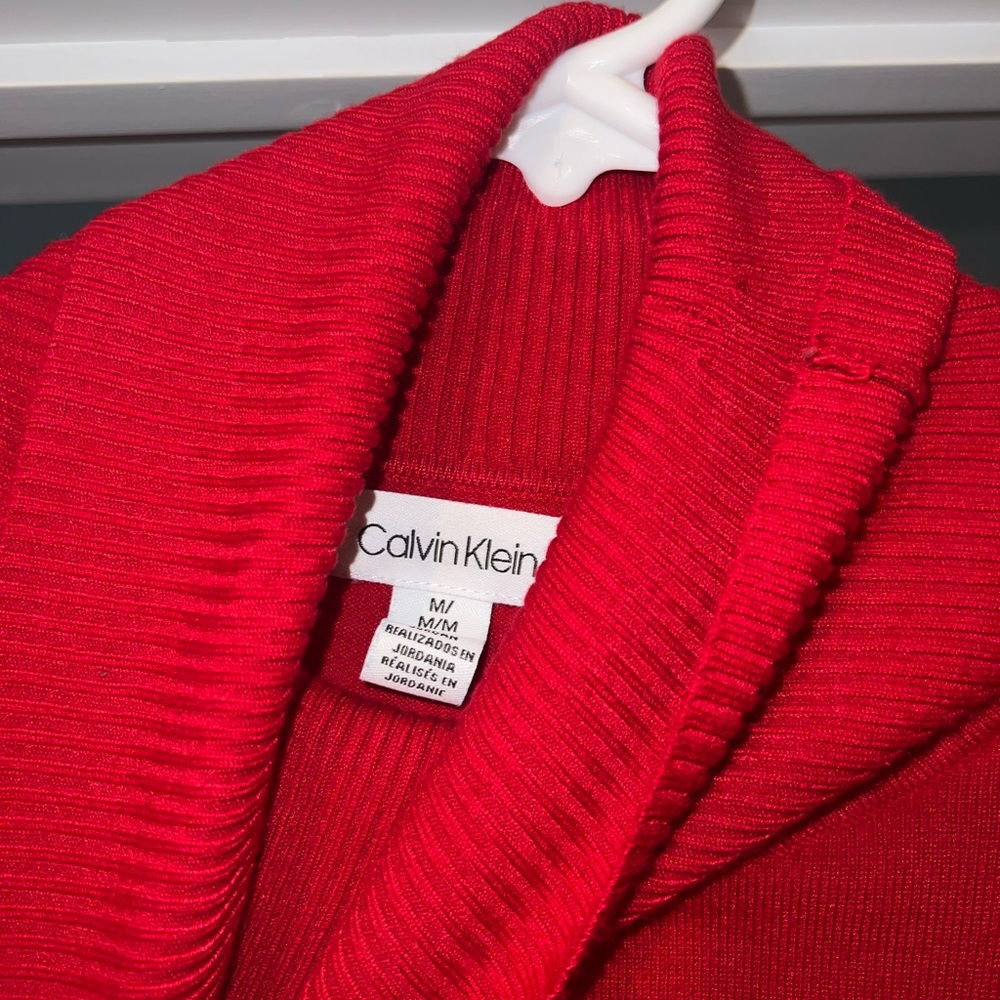 CALVIN KLEIN Red Turtleneck Sweater